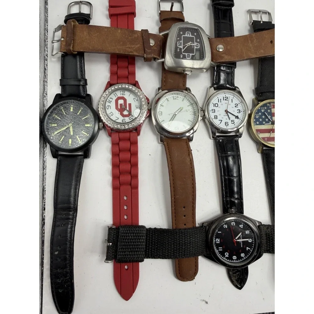 Unbranded Mens Watches Lot Of 15 For Parts‎ Or Repair